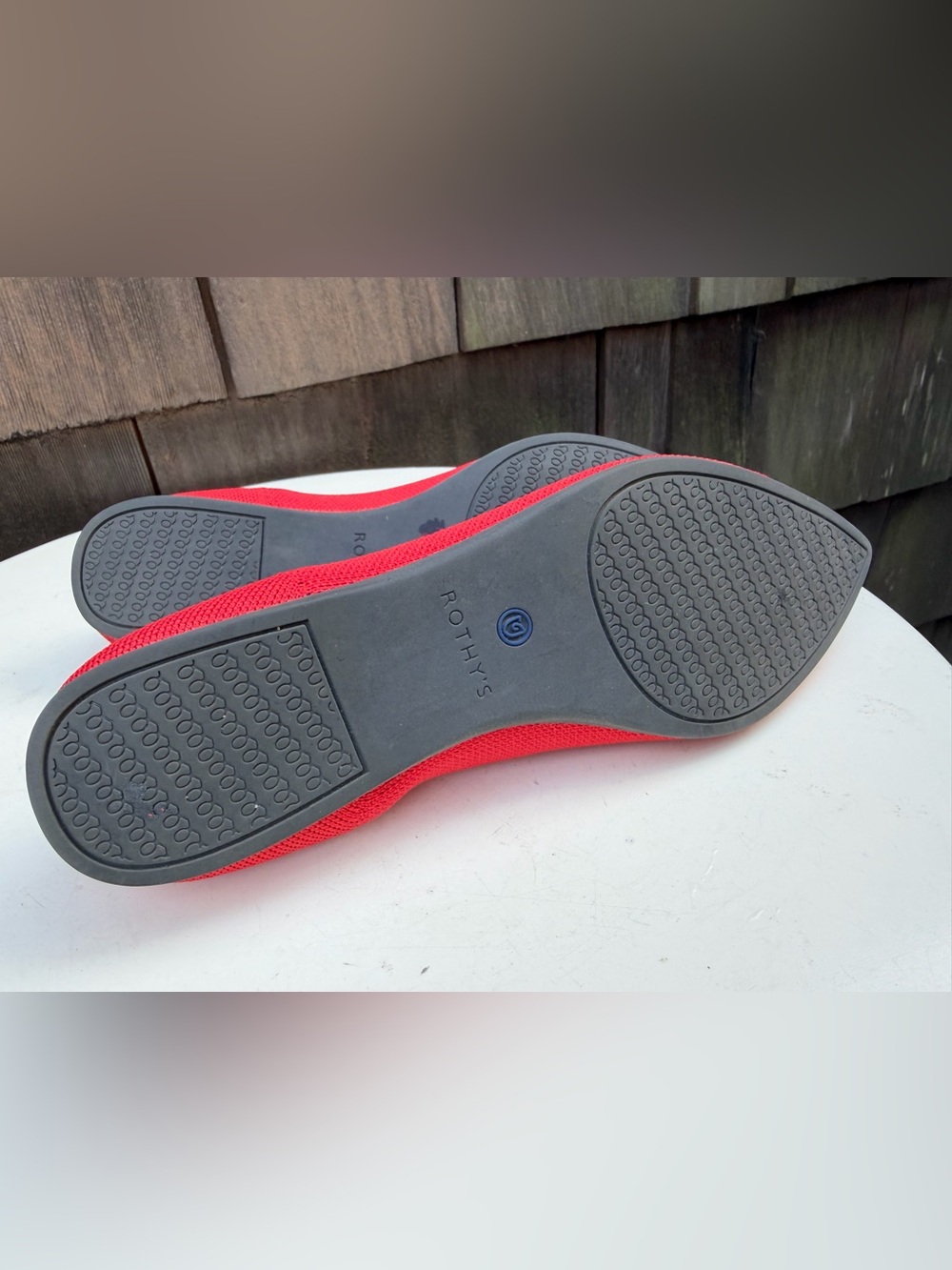 Rothy’s flat shoes neon red pointed toe slip on Sz W 8.5. - Picture 6 of 9